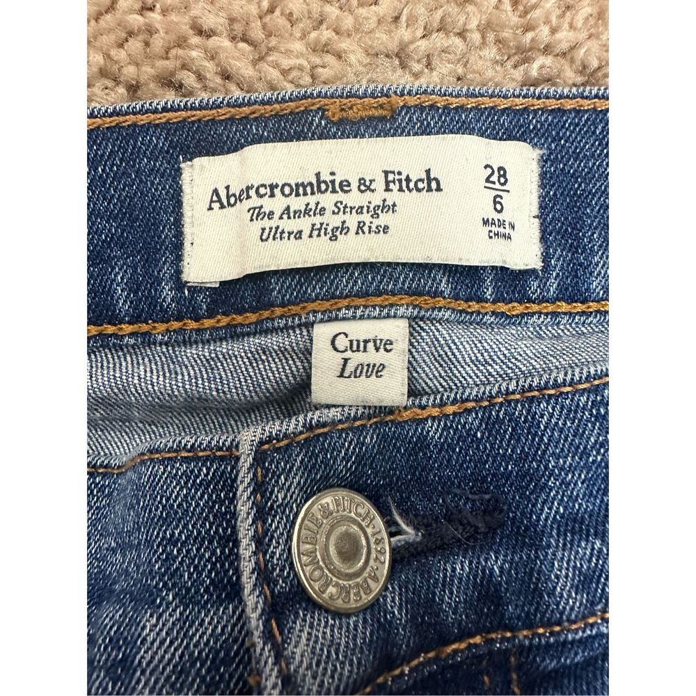 Abercrombie & Fitch Womens 28 Curve Love Ultra High Rise Ankle Straight Leg Jean - Picture 4 of 10